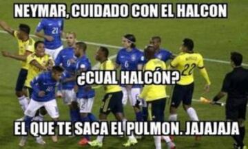 Los memes se burlan de Neymar y Brasil tras la derrota ante Colombia.