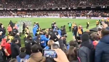 La tángana de Mestalla: el hijo de Marcelino, el médico, el delegado del Getafe...