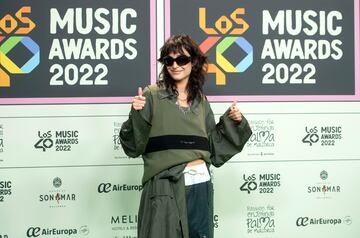 La cantante Natalia Lacunza posa en el photocall de la alfombra roja de Los40 Music Awards 2022.