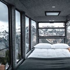 Excentricidades del esquí: de la sauna-góndola a una habitación de vértigo