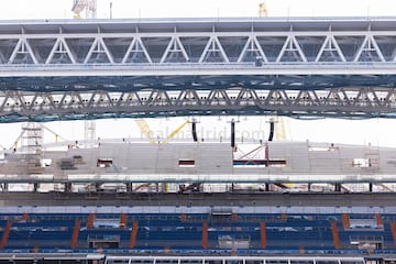 Así se encuentran los entresijos de las obras de ampliación del interior del nuevo Santiago Bernabéu.