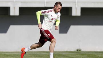La selección venezolana se entrena en Sanxenxo, sur de Galicia.