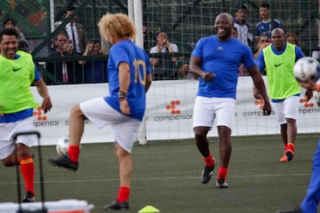 Alegría y muchos recuerdos en la práctica de las Leyendas de la Selección Colombia, previo al duelo con Barcelona 