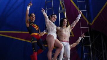 Accidente en el circo de los Hermanos Gasca. Conozca cómo fue la caída protagonizada por Martín Gasca y Juan Cebolla en medio de uno de sus shows.