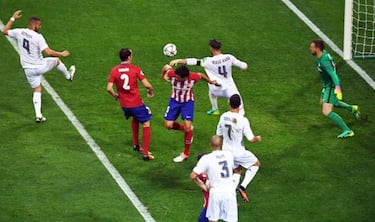 Sergio Ramos opened the scoring for Real Madrid in Milan