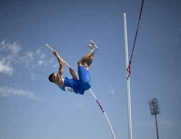 Campeonato de Espa?a de Atletismo que se est¨¢ disputando en el estadio Juan de la Cierva en Getafe.