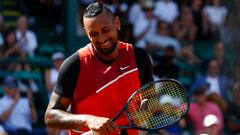 El tenista australiano Nick Kyrgios, durante su partido ante Tommy Paul en el torneo de Houston.