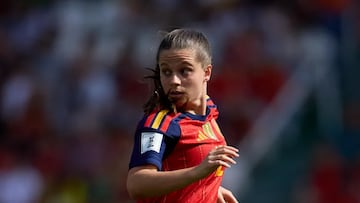 Aiara Agirrezabala, durante su debut con la Selección española absoluta.