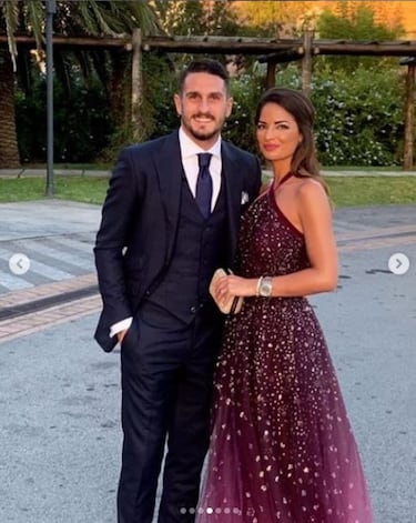 Koke junto a su pareja Beatriz Espejel.