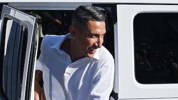 Turin (Italy), 08/07/2022.- Argentinian forward Angel Di Maria arrives at Juventus Medical Center in Turin, Italy, 08 July 2022. Di Maria will sign a one year contract with Juventus FC. (Italia) EFE/EPA/Alessandro Di Marco
