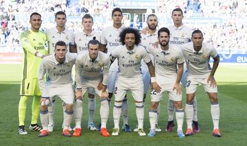 El once inicial del Real Madrid. 