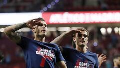 El Atlético celebró la Supercopa de Europa con su afición