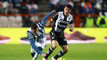 during the Play In A B match between Pachuca and Necaxa as part of the Torneo Clausura 2024 Liga BBVA MX at Hidalgo Stadium on May 05, 2024 in Pachuca, Hidalgo, Mexico.