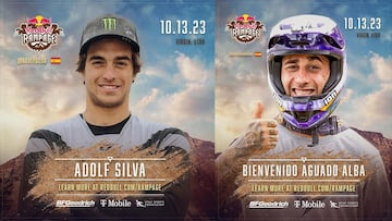 Adolf Silva y Bienvenido Aguado, fotos de perfil para el Red Bull Rampage 2023. 