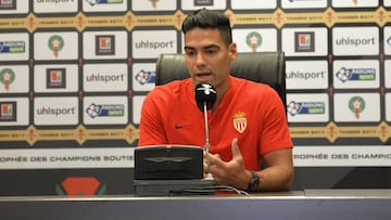 Falcao Garc&iacute;a, habla en rueda de prensa como capit&aacute;n de M&oacute;naco