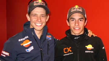 Casey Stoner y Marc M&aacute;rquez en Mugello 2011. 