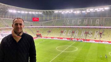 Luis Rodr&iacute;guez del Teso en el partido Polonia 0-0 Italia disputado el 11 de octubre de 2020 en Gdansk (Polonia) y correspondiente a la Liga de Naciones.