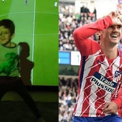El hijo de Filipe Luis imita la celebración del Fornite de Griezmann