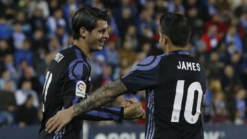 James Rodr&iacute;guez y &Aacute;lvaro Morata, son socios en cancha.