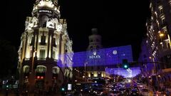 Madrid iluminada para el Puente de Diciembre