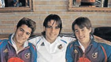 <b>TRÍO CULÉ. </b>Iago, David y Bojan, los barcelonistas de la Sub-17.