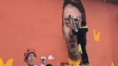 Mural en homenaje a Egan Bernal en Zipaquir&aacute;.