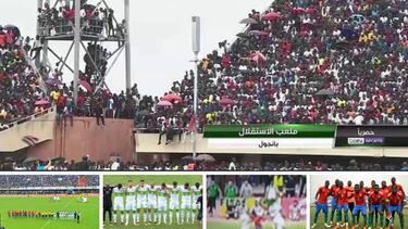 El Gambia-Argelia, un disparate: camisetas sin escudos, estadio sin banquillo, himno errado...