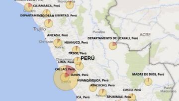 Mapa de casos por coronavirus por región en Perú: hoy, 7 de julio