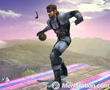 Solid Snake se deja ver en Smash Bros. Brawl