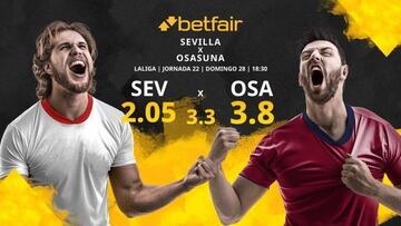 Sevilla FC vs. CA Osasuna: horario, TV, estadísticas, clasificación y pronósticos