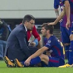 Sergi Roberto estará 5 semanas de baja; André Gomes un mes