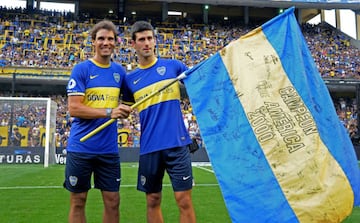 Rafa Nadal y Novak Djokovic (Boca).