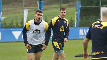 Entrenamiento Deportivo de La Coruña. Alcaina y Barbero.