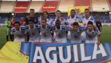 Jugadores titulares de Millonarios frente a Uniaut&oacute;noma.