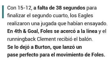 El histórico partido de Nick Foles en gráfico: héroe por accidente