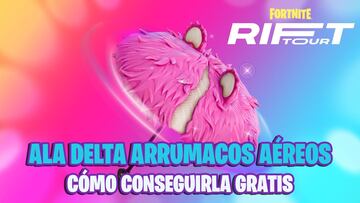 Fortnite: c&oacute;mo conseguir gratis el ala delta Arrumacos A&eacute;reos con el Rift Tour de Ariana Grande