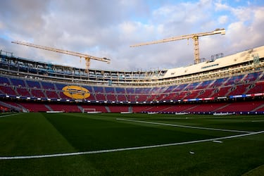 Vista general de la tercera grada del Spotify Camp Nou antes del inicio del duelo entre el Fútbol Club Barcelona y el CA Osasuna el 13 de diciembre de 2025.
