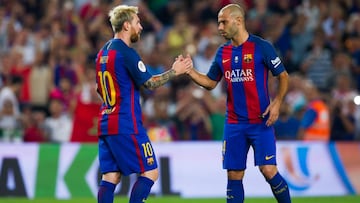 Messi and Xavi lead Mascherano tributes ahead of Barcelona exit