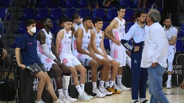 15/06/21 BALONCESTO BASKET PLAYOFFS FINAL
LIGA ENDESA LIGA ACB SEGUNDO PARTIDO
BARCELONA - REAL MADRID
BANQUILLO TRISTEZA
