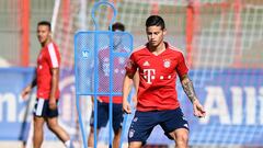 James y su primer entrenamiento en el Bayern