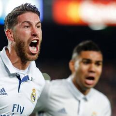 Sergio Ramos le marca al Barça el gol 75 de toda su carrera