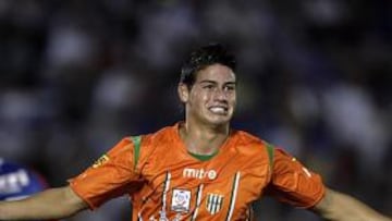 James Rodríguez en su etapa en Banfield