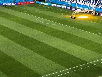 Así está el césped de Kaliningrado a 24 horas del partido de España