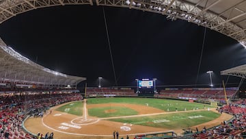 General View Stadium during the game Tomateros de Culiacan (MEX) vs Criollos de Caguas (PUR), Corresponding to Semifinal of the Caribbean Mazatlan Series 2021, at Teodoro Mariscal Stadium, on February 05, 2021.

<br><br>

Vista General durante el juego Tomateros de Culiacan (MEX) vs Criollos de Caguas (PUR), Correspondiente a la Semifinal de la Serie del Caribe Mazatlan 2021, en el Estadio Teodoro Mariscal, el 05 de Febrero de 2021.