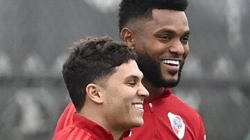 Miguel Ángel Borja y Juan Fernando Quintero en River Plate