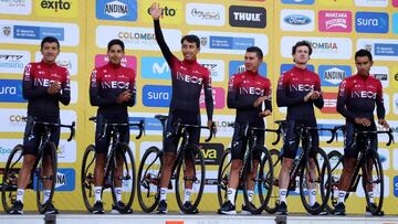 Egan Bernal, líder de Ineos en el Tour Colombia 2.1.