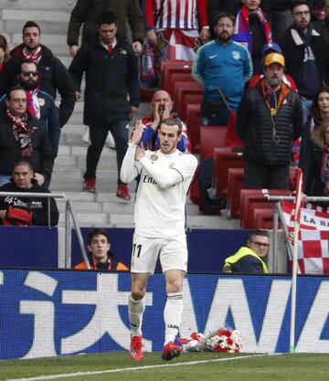 El jugador galés celebró el 1-3 del Real Madrid al Atlético de Madrid con lo que parece un feo gesto tras marcar a Oblak en el minuto 73.