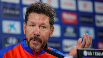 Simeone, en rueda de prensa.