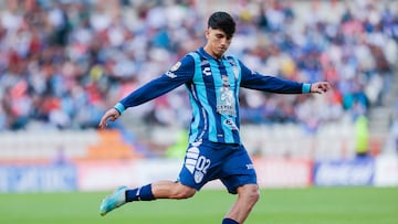 Kevin Álvarez durante el partido Pachuca vs Cruz Azul, Correspondiente a la Jornada 13 del Torneo Clausura 2023 de la Liga BBVA MX, en el Estadio Hidalgo, el 01 de Abril de 2023.