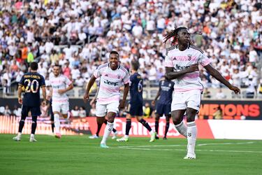 En el primer minuto de partido. Un disparo de McKennie que se estrelló en el palo derecho, lo aprovechó Kean para mandar el balón la al fondo de la portería defendida por Courtois